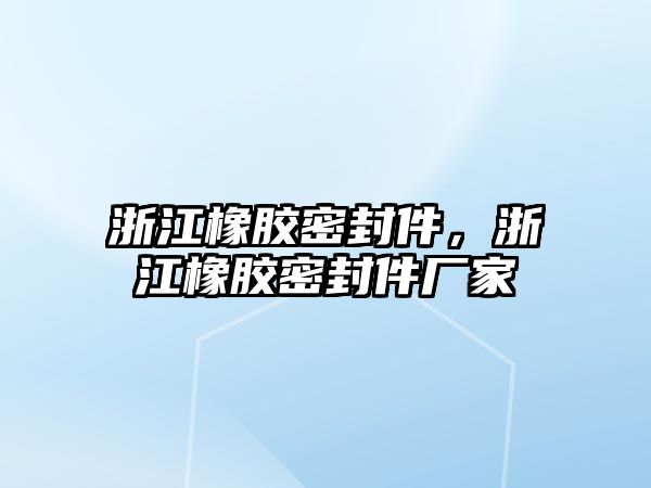 浙江橡膠密封件，浙江橡膠密封件廠家