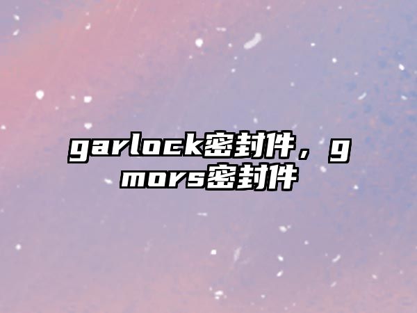 garlock密封件，gmors密封件