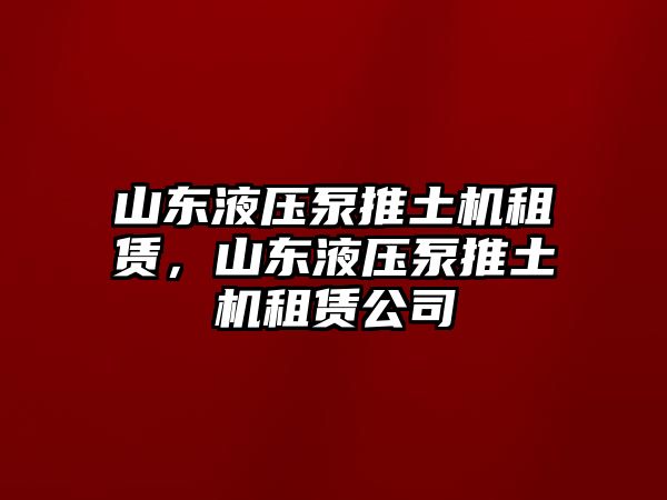 山東液壓泵推土機(jī)租賃，山東液壓泵推土機(jī)租賃公司