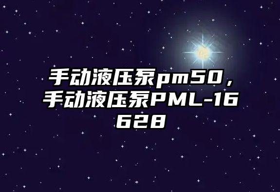 手動(dòng)液壓泵pm50，手動(dòng)液壓泵PML-16628