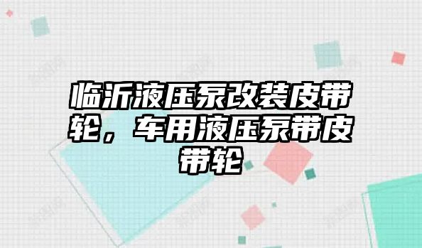 臨沂液壓泵改裝皮帶輪，車用液壓泵帶皮帶輪