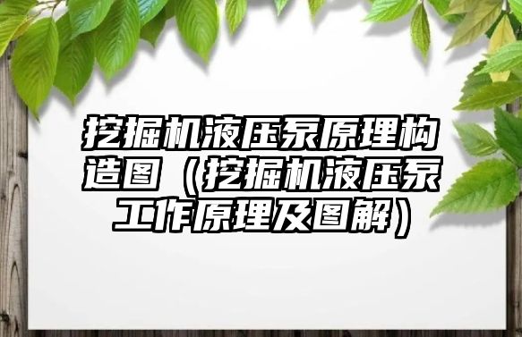 挖掘機(jī)液壓泵原理構(gòu)造圖（挖掘機(jī)液壓泵工作原理及圖解）