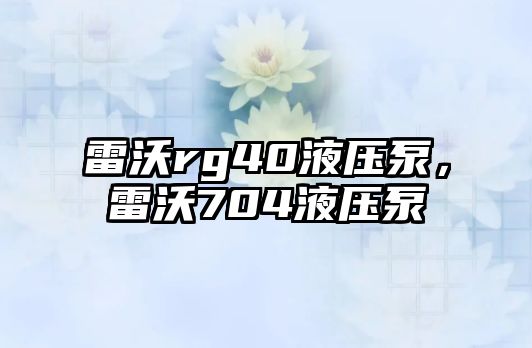 雷沃rg40液壓泵，雷沃704液壓泵