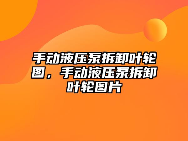 手動液壓泵拆卸葉輪圖，手動液壓泵拆卸葉輪圖片