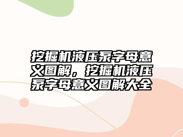 挖掘機液壓泵字母意義圖解，挖掘機液壓泵字母意義圖解大全