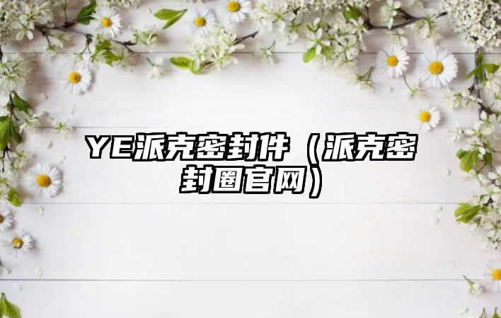 YE派克密封件（派克密封圈官網(wǎng)）