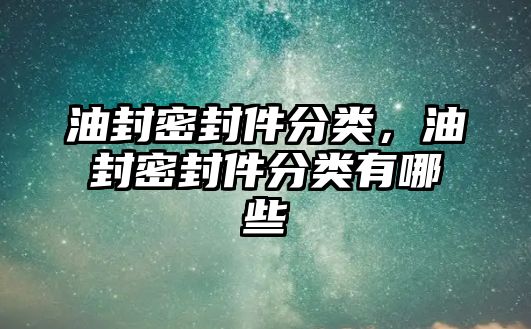 油封密封件分類，油封密封件分類有哪些