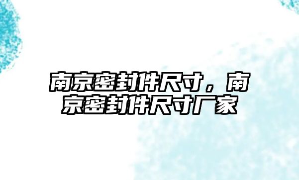 南京密封件尺寸，南京密封件尺寸廠家