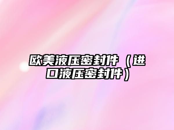 歐美液壓密封件（進(jìn)口液壓密封件）