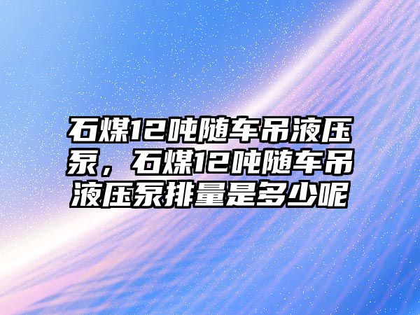 石煤12噸隨車吊液壓泵，石煤12噸隨車吊液壓泵排量是多少呢