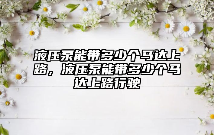 液壓泵能帶多少個(gè)馬達(dá)上路，液壓泵能帶多少個(gè)馬達(dá)上路行駛